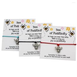 Charm Bracelets Bee Honeybee Adjustable Women Men Unisex Fashion Jewellery Animal Lover Christmas Friendship Gift Drop