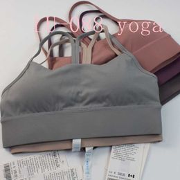 Ärmelloser Yoga-BH für Damen, gemütlich, breiter Saum, gepolsterte Unterhemden, Tanktops, Lauf-Yoga-Weste, Sport-BHs, Y-Form, Racerback, Spaghettiträger, Oberteile mit abnehmbarem Oberteil