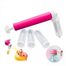 Baking Tools Manual Airbrush For Cakes Decorating Cake Pump Coloring Spray Gun With 4 Pcs Tube Kitchen Kit