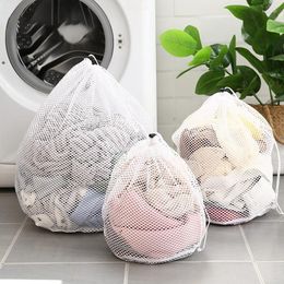 Laundry Bags 3 Size Drawstring Bag Foldable Protection Net Filter Underwear Bra Socks Washing Care Accessories