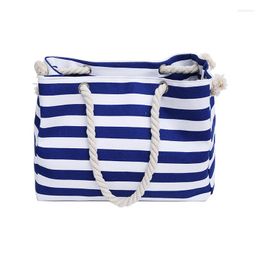 Evening Bags Rough Twine Striped 2022 Shoulder Shopping Bag Beach Handbag Fashion Canvas Wild