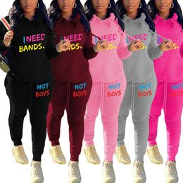 2024 Designer Women Tracksuits Fall Winter Casual Letter Print Two 2 Piece Set Sportswear Sweat Suit Long Sleeve Hoodies Pants Ladies Outfits Wholesale 8914