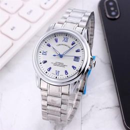 high quality luxury mens watches Roman numeral dial automatic Mechanical watch designer wristwatches Top brand steel strap Casual 274b