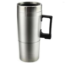 Interior Decorations Water Heater Mug For Car - Electric Kettle Heated Stainless Steel Portable Heating Cup With Charger 12 Volt/24Volt