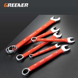 Greener Dualpurpose Open Plum Wrench Fine Tooth Gear Ring Torque And Socket Set Nut Auto Repair Tools For