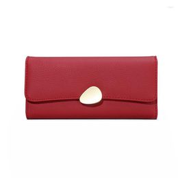 Wallets Wallet Women Long Luxury Design Small Clutch Bag Three Fold Phone Pocket Ladies Holder PU Purse For 2022