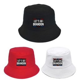 Let's Go Brandon Embroidery Bucket Hats Fish Cap 2024 Presidential Election Hat Adults Universal RRC717