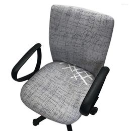 Chair Covers Flower-Printed One-Piece Stretchy Washable Rotating Swivel Computer Office Anti-Dust Removable Dining