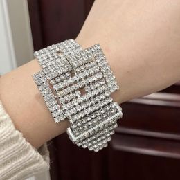 Link Bracelets Arrival Shiny Rhinestone Hand Chain For Women Fashion Jewellery Geogous Party Show Ladys' Bracelet Accessories