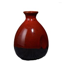 Hip Flasks Ceramic Wine Bottle One Pound Empty Antique Earthenware Jar Tank Home Small Pot Cellar Sealed Decoration