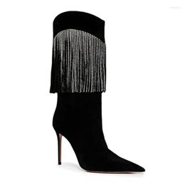 Boots Women's Fashionable Style Luxury Design Diamond High Heels Sexy Fashion For All Seasons