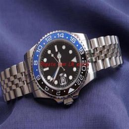 Mens Watches Wristwatch Blue Red Ceramic Bezel Stainless Steel Pepsi Watch Automatic Movement Limited Watch 40mm Diameter New Luxu156D