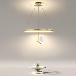 Pendant Lamps Children's Room Lights Creative Simple Modern Bedroom Chandelier Luxury Butterfly Ceiling Decoration Lighting Led Lamp