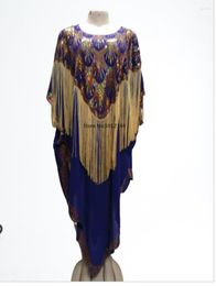 Ethnic Clothing Summer African Dresses For Women 2022 O-neck Sequined Plus Size Long Dress Clothes