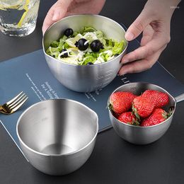 Bowls 304 Stainless Steel Egg Beater Salad Flour Mixing Bowl With Scale Home Tableware Fruit Container Kitchen Utensils