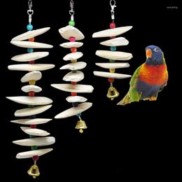 Other Bird Supplies Cuttlefish Bone Parrot Calcium Supplement Toy Teething Tools Food Hanging String Chewing Bite Small Pet