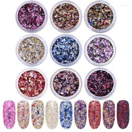 Nail Glitter DIY Art Design Decoration 1 Box Chameleon Sequins Shiny Gold Mixed Colours Irregular Paillette Flakes