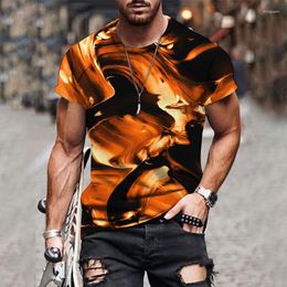 Men's T Shirts Multi-color Abstract Printing T-shirt Casual Top 3D O-neck Shirt Size XXS-6XL 2022 Summer Style