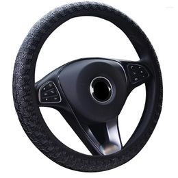 Steering Wheel Covers Bird's Nest 3D Styling Car Braid Cover No Inner Ring Wrap For 37-38CM/14.5"-15" Anti-slip Hand Grip Protecter