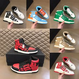 Sapatos de designer de moda Bones Bones Basketball Sneaker Sneakers Women Shoe Lovers Treinadores de couro respir￡vel Casual Treinador High-Top Protect Tornozelo Running