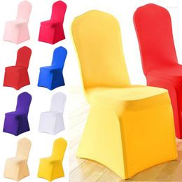Chair Covers 2022 Spandex Wedding Banquet Anniversary Party Event Decor 12 Colours UK