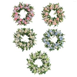 Christmas Decorations Peony Flower Wreath Blooming Silk Peonies For Farmhouse Home Decoration