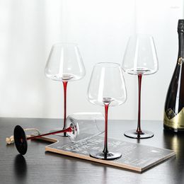 Wine Glasses 340-700ml Glass Lead-free Crystal Large Burgundy Champagne Transparent Bordeaux Cocktail-glass Red/Black Rod Goblet