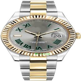 Designer Luxury Wristwatch BRAND New Datejust II 41mm 18kt YG Superalloy 904L Anthracite Wimbledon Green Roman