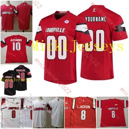 Custom Louisville Cardinals Football Jersey 35 Antonio Watts Austin Collins Dez Melton Joshua Black Sam Secrest Brock Travelstea Mens Stitched Louisville jerseys