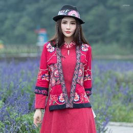 Ethnic Clothing 2022 Chinese Traditional Tang Suit Women Style Jacket Oriental Harajuku Vintage Cardigan Cotton Linen Coat