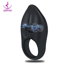 Beauty Items Liquid Silicone Vibrator ring for penis Delay vibrating cock Waterproof cock Clitoris Stimulator sexy toy adult