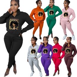 Wholesale Tracksuits Women Fall Winter Clothes Pullover Hoodie And Pants Two Piece Set Matching Sweatsuits Casual Sports Outfits Outdoor Jogger Suits 8766