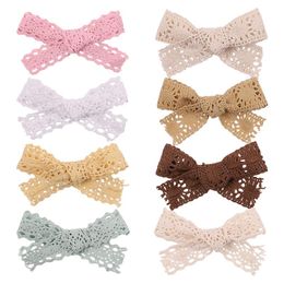Sweet Bowknot Hair Clips Baby Girls Hair Accessories Boutique Bows Hairpins Barrettes Headwear Kids Gift 8 Colors