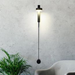 Wall Lamp LED Indoor Lamps Rotation Dimming Switch Light Modern Sconce Creative Bedsidep Living Stair Well