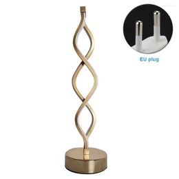 Table Lamps Eye Caring Dimmable Living Room Bedroom Bedside Student Simple Warm Light Office Home Spiral Shape Modern Lamp Decorative