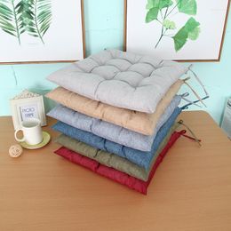 Pillow Solid Colour Linen Chair Office Plush Seat Pillows Blue S Bandage Design Sofa Pads Home