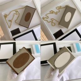 Classic gold hain strap long wallet flap woman mini bag luxury designer short wallets card holder fashion women coin purse hasp po201u