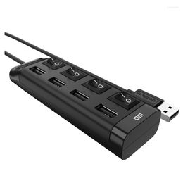 Porta Micro USB Hub 2.0 Splitter de alta velocidade 480 Mbps com interruptor ON/OFF Chb005 120cm