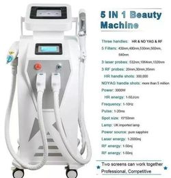 3000 watts IPL tattoo removal machine vascular pigment acne therapy laser 5 Philtres OPT tattoo/ acne/pigment/wrinkle/vascular hair remove machine