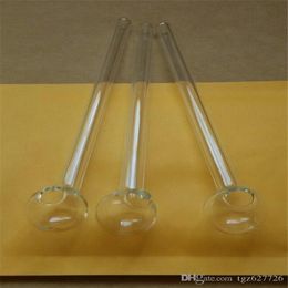 Long Straight Wholesale Bongs Transparent Pot Oil Burner Pipes Water Pipes Glass Rigs Smoking Free