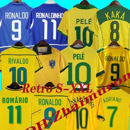 1957 1970 1998 Brasil soccer jerseys 2002 retro shirts Carlos Romario Ronaldinho 2004 camisa de futebol 1994 BraziLS 2006 1988 RIVALDO ADRIANO JOELINTON Football