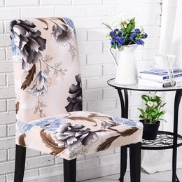 Chair Covers Floral Print Cover Elastic Dining Spandex Decorative Universal Banquet El Slipcovers Stretch Seat Case