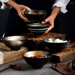 Bowls 280ml Korean Ceramic Bowl Soup Creative Hand Drawing Japanese Rice Dinnerware 4.5 Inch Horn