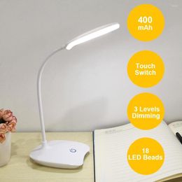 Table Lamps Office LED Lamp Rechargeable Bright Desk Eye-Care Student Study Lights Top Lanterns For Reading Book