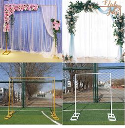 Party Decoration 3m 3mWedding Stage Background Frame Wrought Iron Decorative Flower Stand Custom Wedding Square Arch Shelf Decor