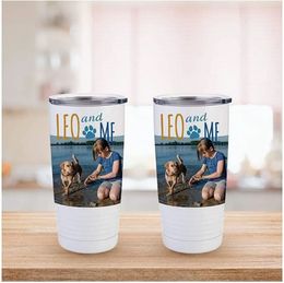 Sublimation Blanks Tumbler White 20oz Stainless Steel Coffee Travel Cups with Lid Sublimation Mugs for Heat Transfer DIY Gifts tt1230