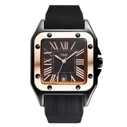 Men Luxury New Quartz watch Stainless Steel case Business Fashion ladies women High quality Mens Watches Sports Wristwatch square 211p