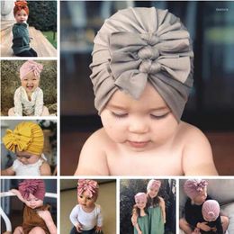 Hats Baby Hat For Girl Boy Beanie Cap With Bow Kids Infant Toddler Accessories Children Turban