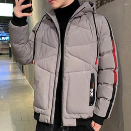 Men's Jackets Winter For Men Outerwear Long Sleeve Slim Fit Coats Korean Style Cotton Padded Warm Thick Hooded Jacket Chaquetas Hombre