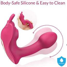 Beauty Items Powerful Butterfly Vibrator Female Vagina Orgasm Sucking G Spot Clitoris Stimulator sexy Suction Wearable Toys for Women